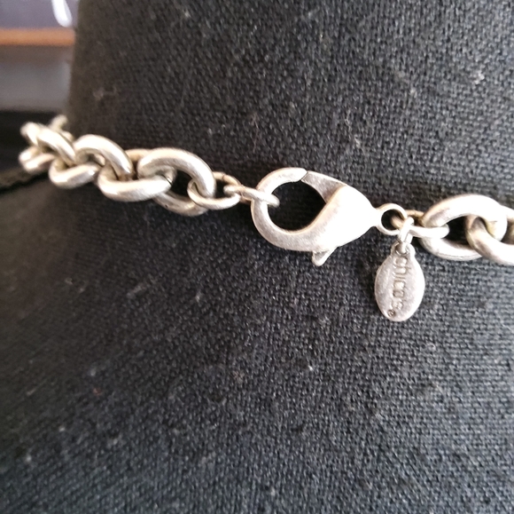 Chico's Silvertone Beaded Necklace - Picture 3 of 3